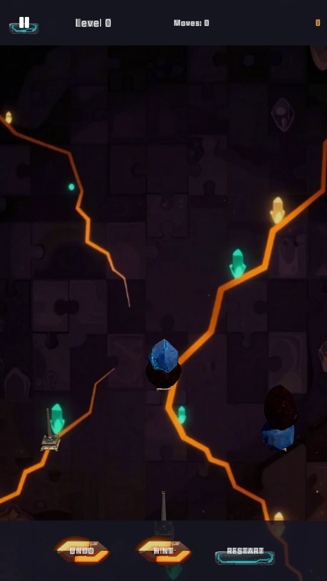 Gem Delve puzzle board