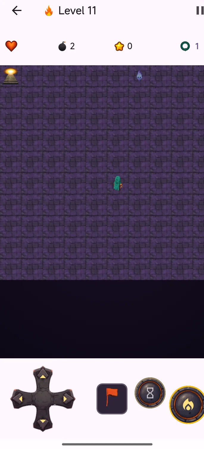 Sweeplight gameplay in the dungeon