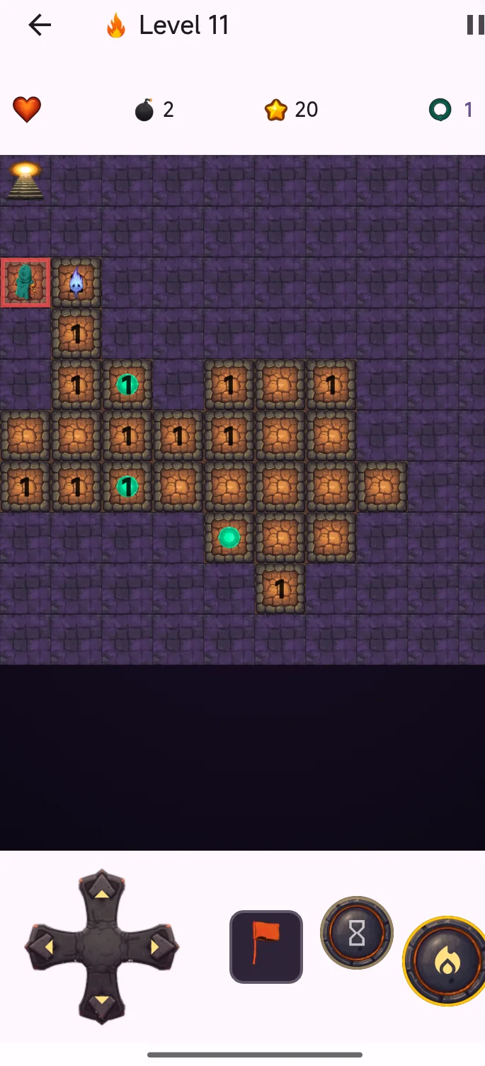 Sweeplight board revealed with gems and numbers